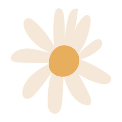 Flower png collage element, feminine illustration in earth tone