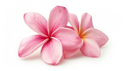 Pink plumeria flower isolated Plumeria flower isolated on white