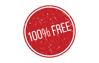 100% Free Rubber Stamp Seal Vector illustration isolated on white background