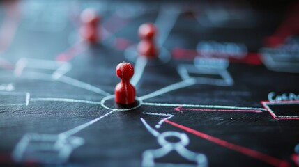Classroomstyle customer journey map on chalkboard, Customer Journey Map, business framework
