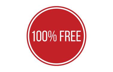 100% Free Rubber Stamp Seal Vector illustration isolated on white background