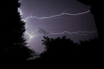 La foudre de l'orage