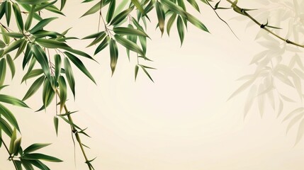 Obraz premium Bamboo pattern with space for text
