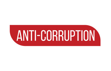 Red Anti-Corruption Rubber Stamp Seal Vector