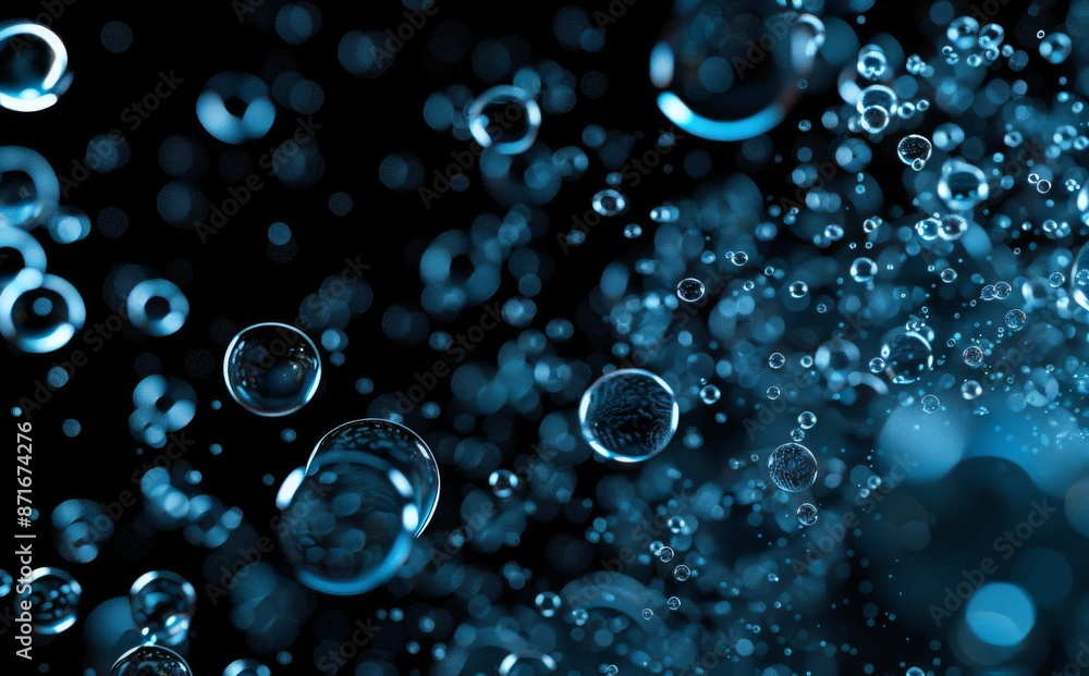 Poster design element: chaotic liquid splashing in empty space. 3d rendering.