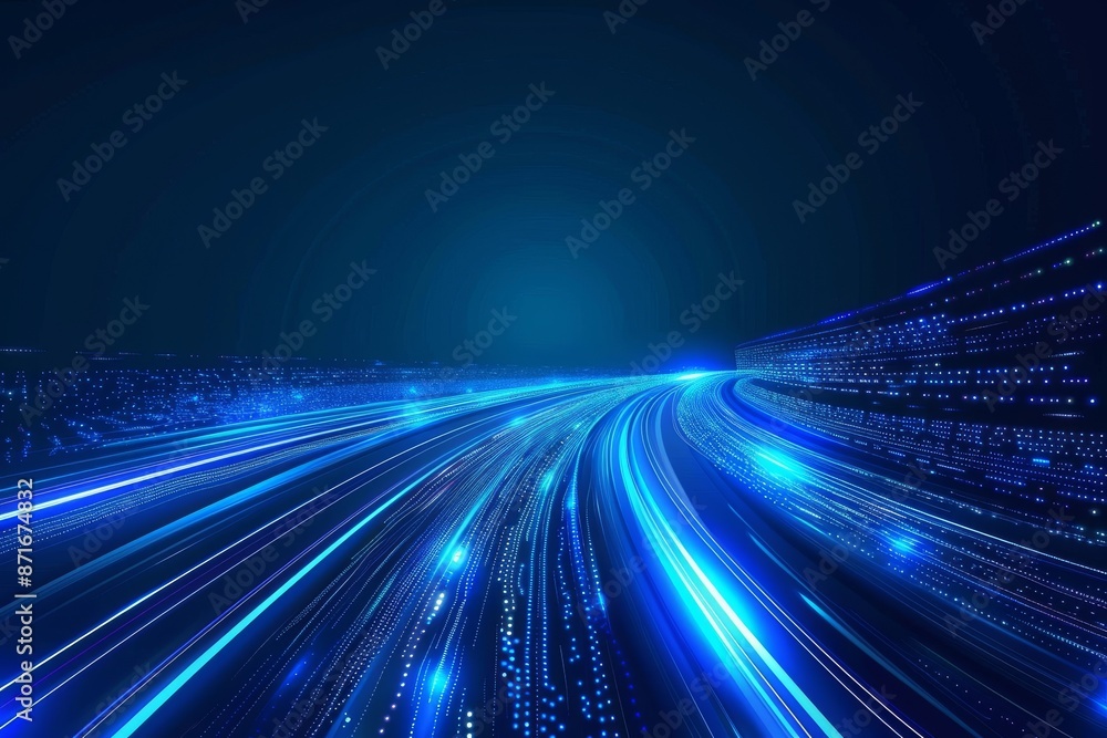 Aufkleber i've created an abstract background with moving lines for a fiber optic network illustration. see mo