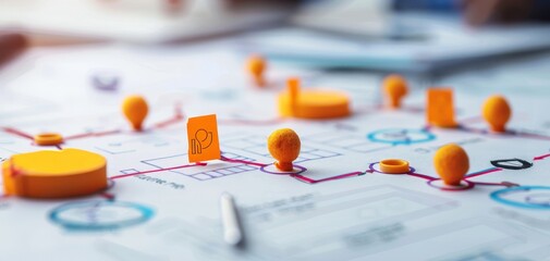 Classroomstyle customer journey map drawing, Customer Journey Map, visual strategy
