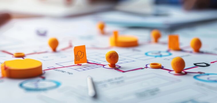 Classroomstyle customer journey map drawing, Customer Journey Map, visual strategy