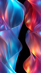 Naklejka premium Iridescent Vivid Bright Liquid Background