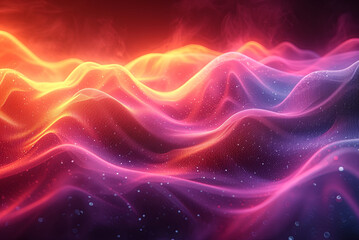 Colorful abstract background of a wave with a red and orange color, appear to be floating in the air