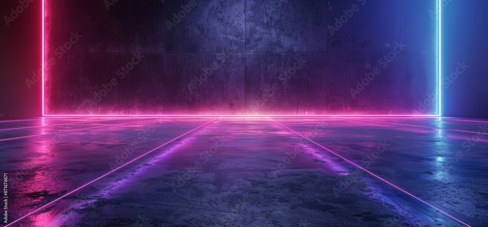 Poster rendering of a futuristic sci-fi futuristic retro futuristic asphalt grate cement concrete tunnel co