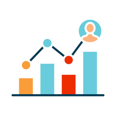 Data analysis line icon. Monitor, graph, data, analysis, statistics, analytics, research, report, trends, information, metrics, performance, chart, visualization, business, finance, market analysis