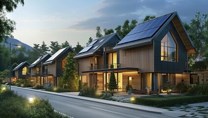 Modern Eco-Friendly Homes with Solar Panels