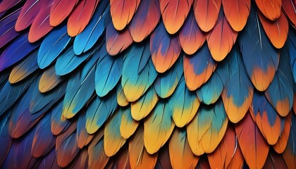 Obraz premium Birds wings abstract background with matellic colours 