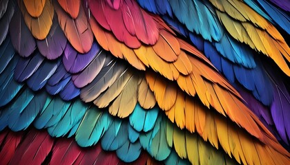 Obraz premium Birds wings abstract background with matellic colours 