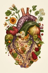 Naklejka premium A Creative and Visually Appealing Illustration of the Heart