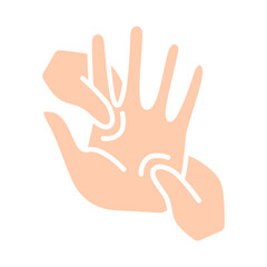 Hand massage line icon. Therapy, relaxation, health, wellness, reflexology, acupressure, stress relief, healing, bodywork, pain relief, care, holistic, touch, massage, therapeutic, soothing, self-care