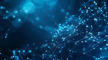 This background features a network grid and particles connected to it. Stock image AIG21.