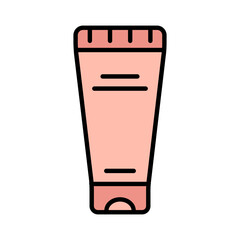 Skincare products line icon. Lotion, cream, moisturizer, floral, tube, bottle, pump, container, cosmetic, beauty, treatment, self-care, hydration, natural, organic, ingredients, soothing