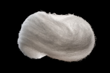 Small cloud of cotton on black background