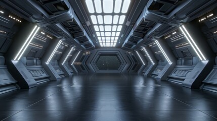 3D rendering of a space environment for your characters.