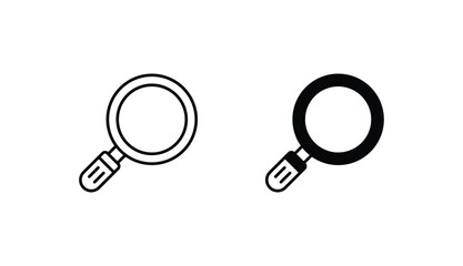 Magnifier icon design with white background stock illustration