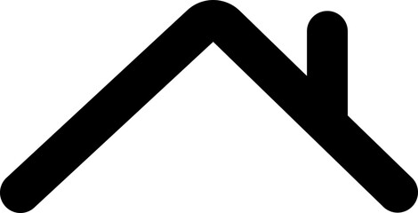 House or home roof fill icon. House top vector symbol for website, mobile app, infographic. Real estate home logo illustration for realtor, roof construction and repair icon on transparent background. © M