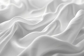 The image is a close up of a white fabric with a smooth, flowing texture
