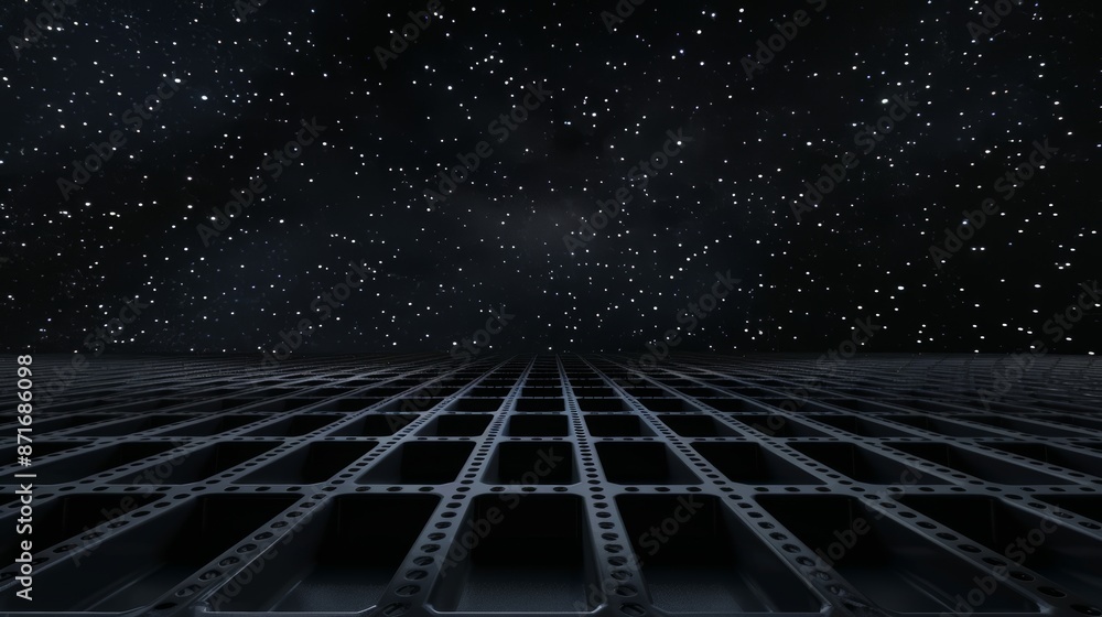 Poster this is a space environment, ready for the 3d rendering of your characters
