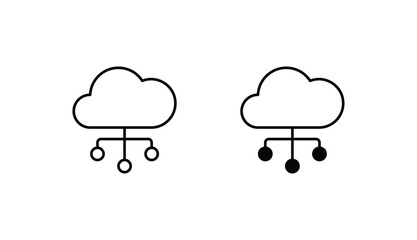 Cloud icon design with white background stock illustration