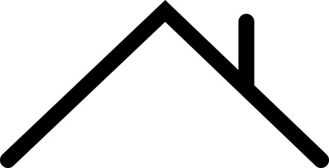 House or home roof fill icon. House top vector symbol for website, mobile app, infographic. Real estate home logo illustration for realtor, roof construction and repair icon on transparent background.