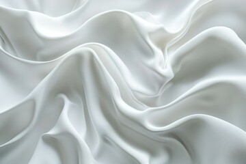 Fototapeta premium A white fabric with a wave-like pattern