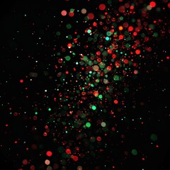 Bokeh of lights on black background.