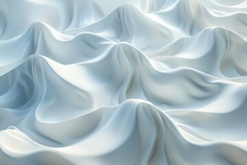 Obraz premium The image is a close up of a white fabric with a wave pattern