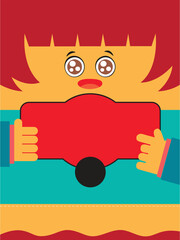 Book cover template for primary and preschool books. Cute children characters.