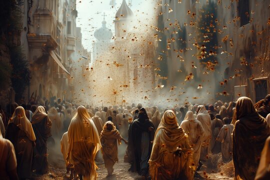 "The Plague of Gnats Depiction"