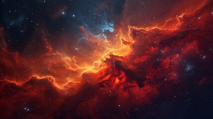 A colorful galaxy with a blue and orange cloud