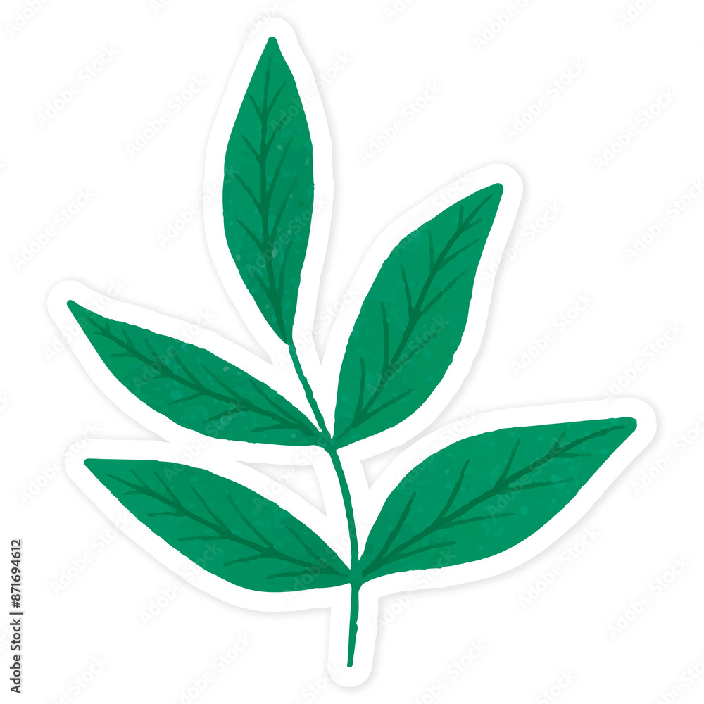 Sticker Green leaves sticker transparent png