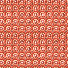 seamless pattern orange flower