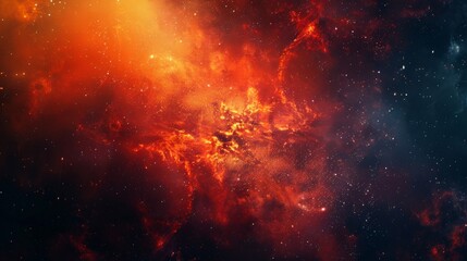A colorful galaxy with a blue and orange cloud