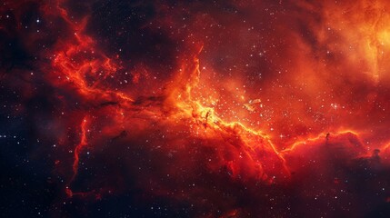 Fototapeta premium A colorful galaxy with a blue and orange cloud