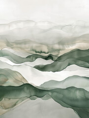 Obraz premium Green Beige Abstract Geometric Background