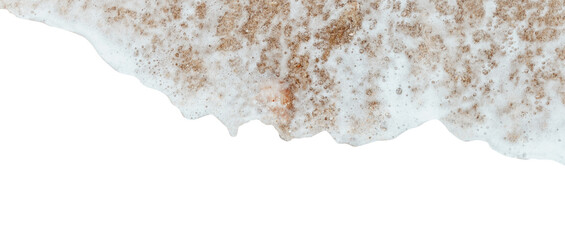 Beach wave png border, transparent background