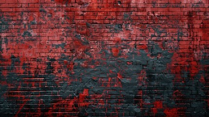 Red and black blurred brick wall with soft edges concrete backdrop with red brown bricks architectural brick pattern wall copy space on red brick wallpapered cement wall