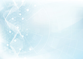 Abstract hexagonal molecular structures in technology background and science style. Medical design. Vector illustration