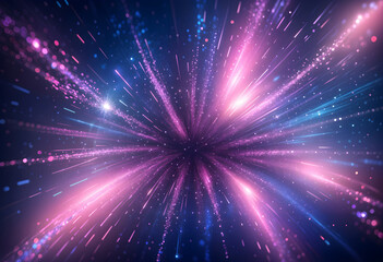 Magenta and Amethyst Bokeh Abstract Artwork