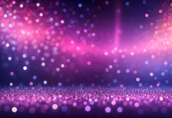 Glowing Pink and Purple Bokeh Lights Abstract Background