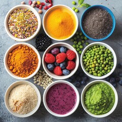 Assorted Wholesome Meals with Colorful Ingredients