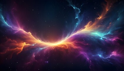 Fototapeta premium Universe abstract background with matellic colours behind dark