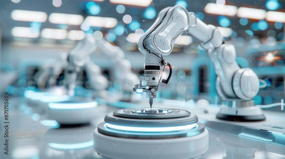 Poster robotic arms performing precise tasks